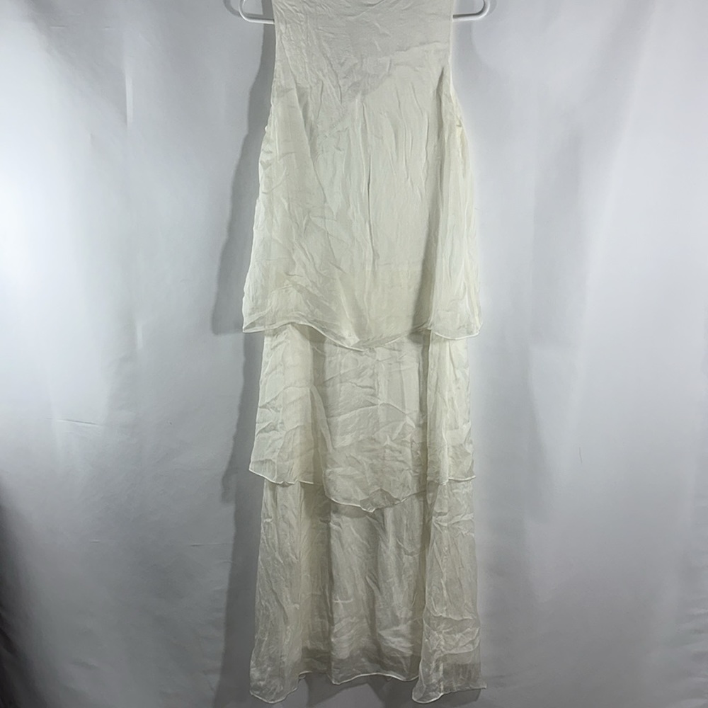 Soft Surroundings 100% Silk Tiered Midi Dress Size Medium - Picture 7 of 11